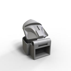 Star Wars-Inspired 3D Printed Box with Mandalorian Mask Lid