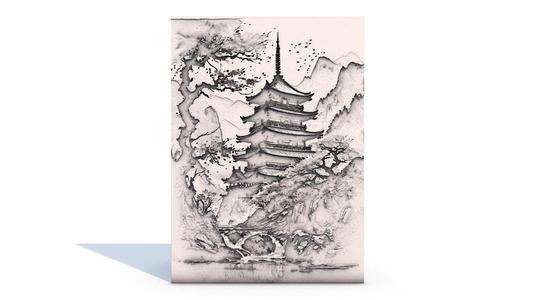 Japanese landscape home decor wall art no.2