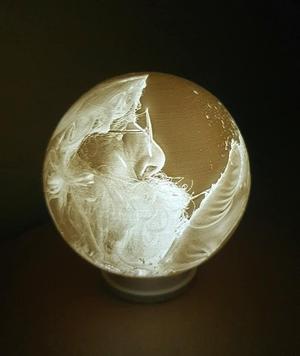 Santa and Snow Globe