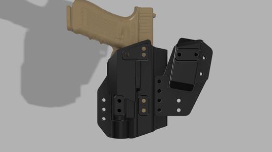 GLOCK 17 IWB SIDECAR (MRD) & OLIGHT PL 2/3/PRO COMPRESSION MOLD