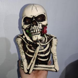 Skull, skull rose home decoration ornament