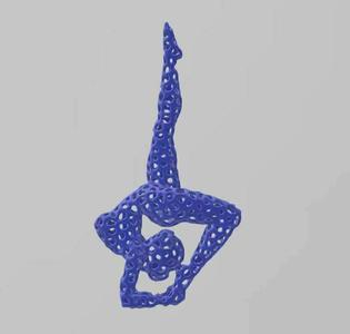 Voronoi Printable Dancer Yoga Art