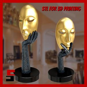 Abstract Art Face Statue Masks Luxury Home Decor Thinker