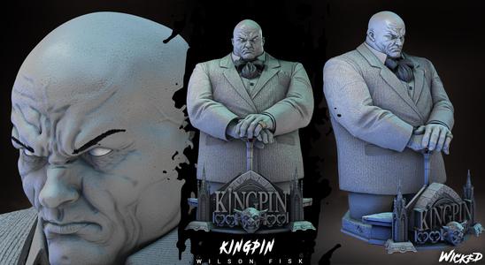 Wicked Marvel Kingpin Bust: Tested and ready for 3d printing