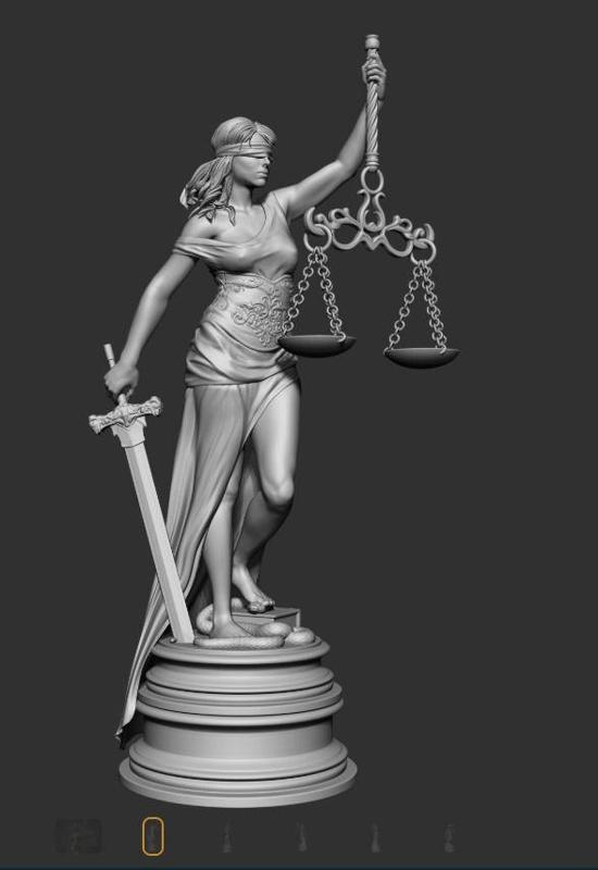 3D Print Art Goddess of Justice