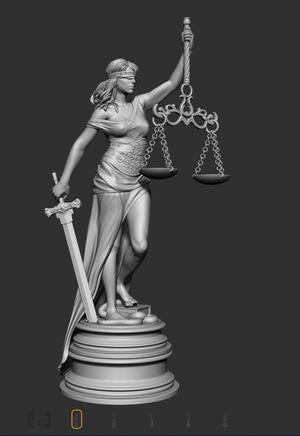 3D Print Art Goddess of Justice