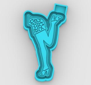 derrier legs sexy girl giraffe - freshie mold