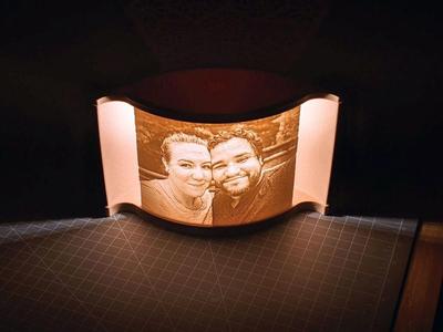 Lithophane Lamp with Lighted Backsplash