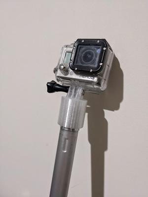 Paint pole to Go Pro adapter