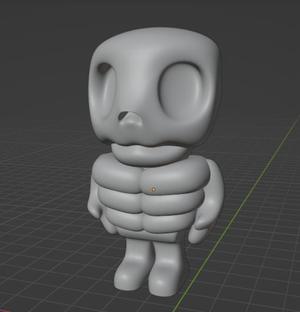 cute little skeleton guy figure