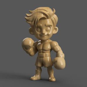 Cute Boxer 3D Model – STL File for Decoration Print