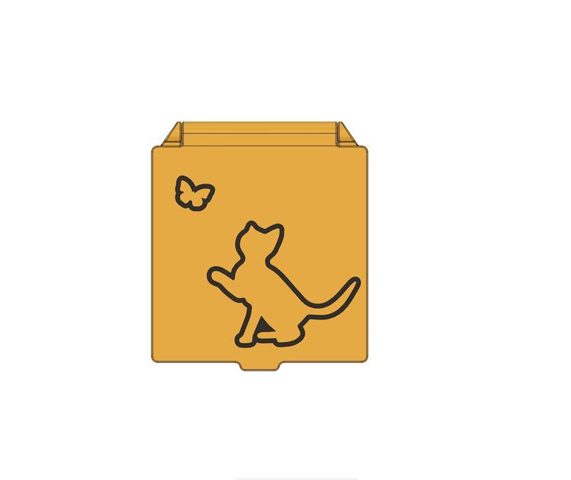 Cat and butterfly face mask case