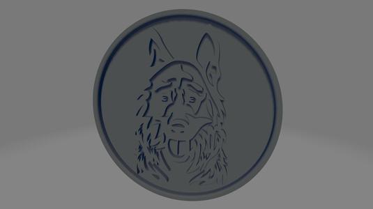 German Shepherd Face Coaster