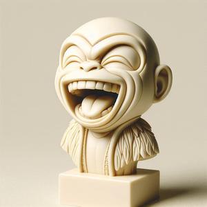 437 Laughing Monkey Totem - Full-Body 3D Model, sculpture, monkey, monkey, witch, fairy, knight, fantasy, art, viking, dragon, dnd, cat, monster hunter, dog, totem, totemic