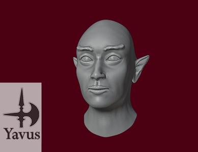 Elven Male Head for Kitbashing