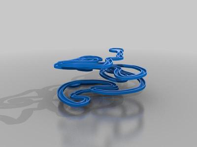 Slow flowing MARBLE RUN w/ auto generated "tree support" structure (Cura only).