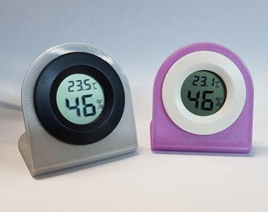 Hygrometer holder (remix with cuts for easy insert / remove)