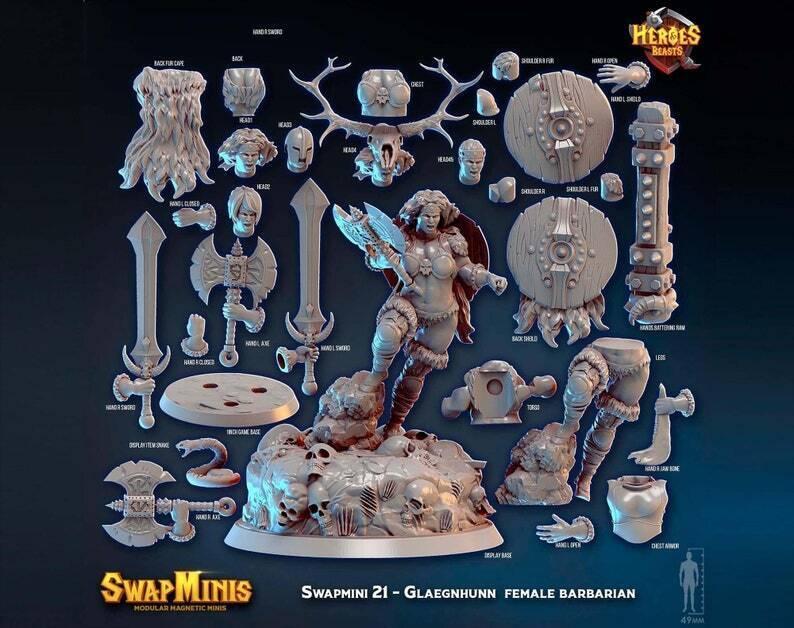 Swapmini 21 - Glaegnhunn - female barbarian