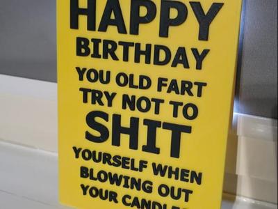 Funny birthday card