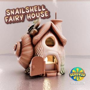 Snail Shell Fairy House - Incense Burner, Pet & Tealight Decor, No Supports 3D Print STL/3MF