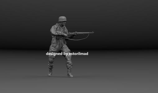 WW2GERMAN PARACAIDIST WITH RIFLE - Fallschirmjäger