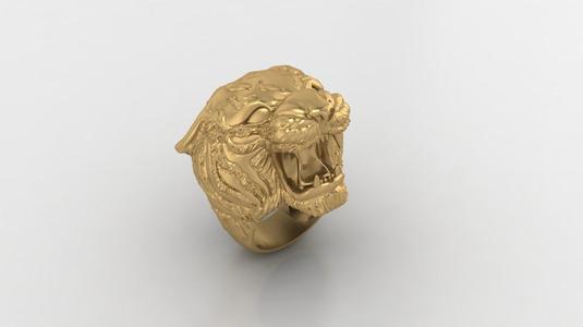 Tiger Ring Man ring Jewelry 3D print model