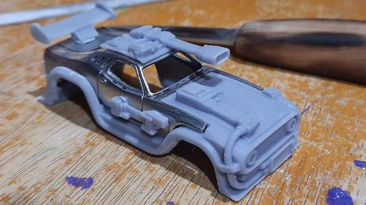 CyberPunk Conversion Kit for Hotwheels Rodger dodger/'70 dodge challenger