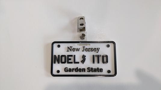 License Plate Name Tag