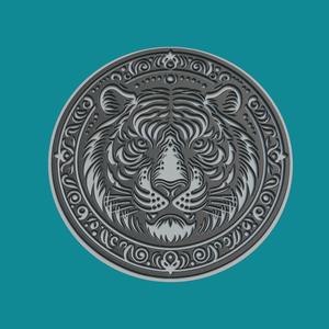 Tiger Animal Medallion