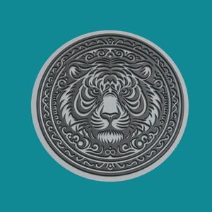 Tiger Animal Medallion