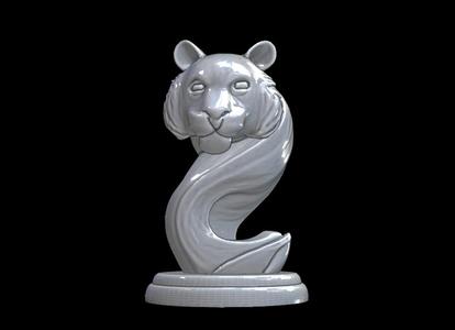 Tiger Head I175 Gift Bust Figure Unique & Detailed 3D Print Model
