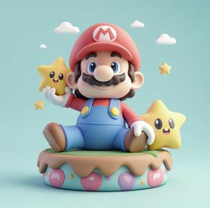 Kawaii Mario 3D Model