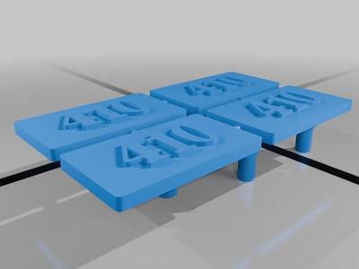 Set of Number Signs for LGB RhB Krokodil, No. 401-415