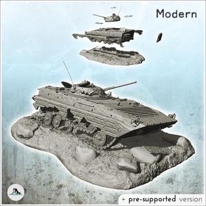 Carcass of Soviet Russian BMP2 infantry fighting vehicle (2) - Cold Era Modern Warfare Conflict World War 3