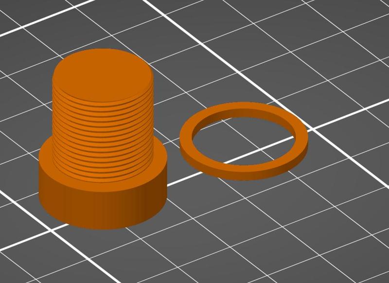 5/8 Microphone screw with 8mm HEX