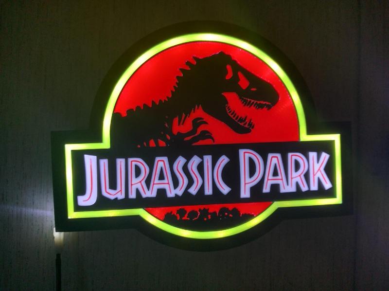 Jurassic Park LED light box
