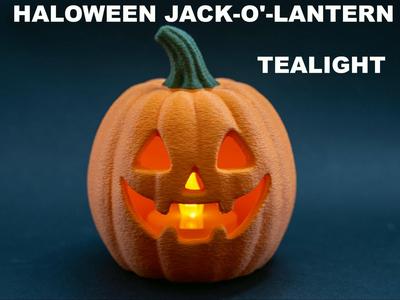 halloween pumpkin jack-o'-lantern tealight