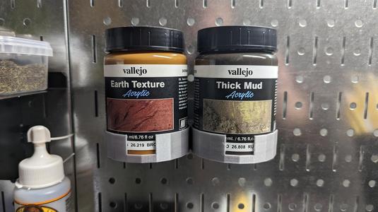 200ml Vallejo Earth Texture Bottle Holder for Pegboard