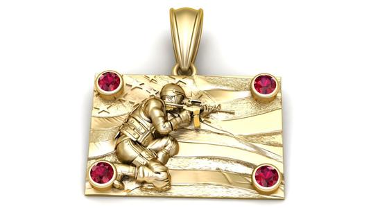 army pendant3d printable model