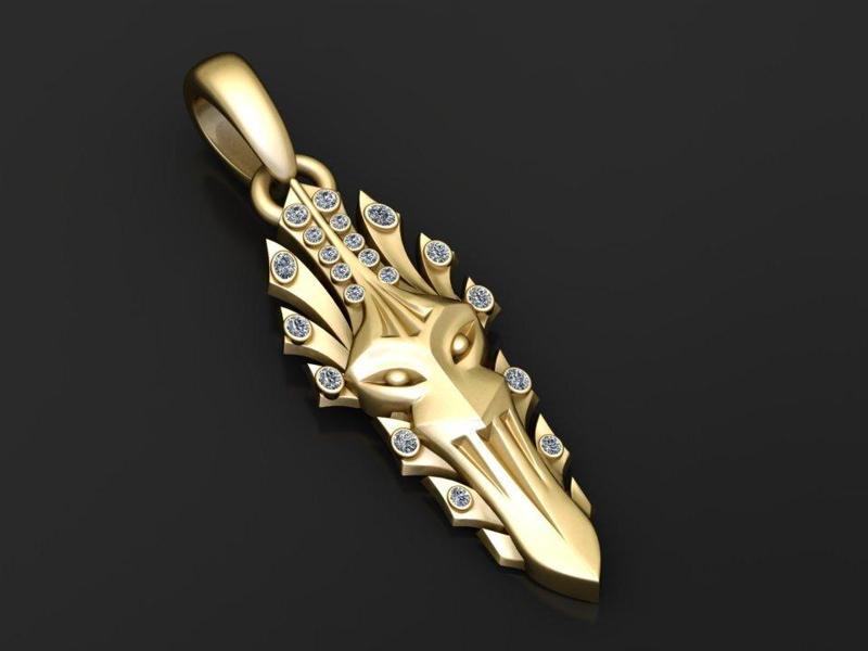 dragon head pendant 3D printable model