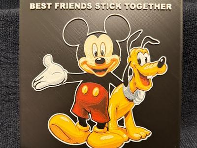 Mickey and Pluto Best Friends HueForge Painting