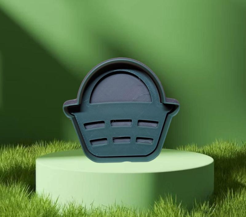 Easter Egg Basket Cookie Cutter Stamp 