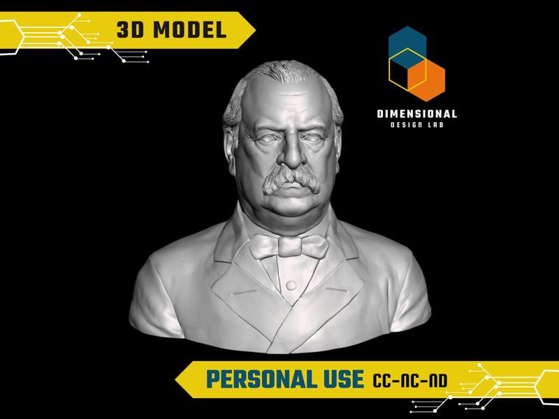 Grover Cleveland - High-Quality STL File for 3D Printing (PERSONAL USE)