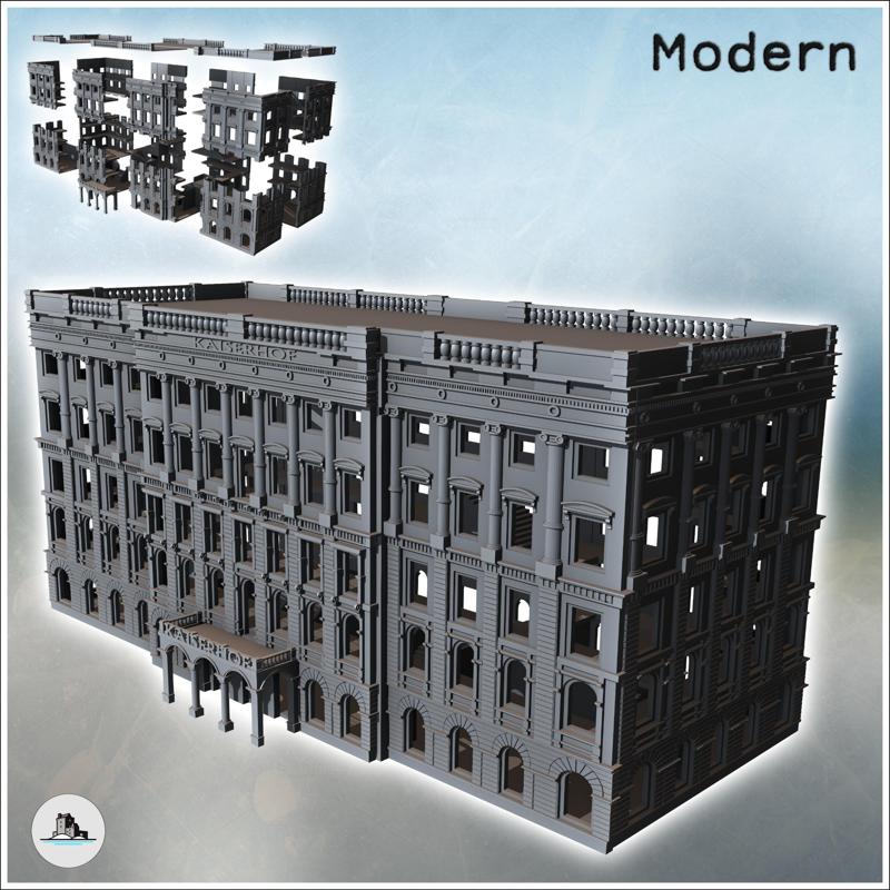 Kaiserhof Hotel (Wilhelmplatz, Berlin, Germany) - Modern WW2 WW1 World War Diaroma Wargaming RPG Mini Hobby