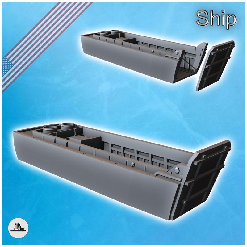 LCVP US American landing craft (7) - USA US Army Western Front Normandy Africa Bulge WWII D-Day