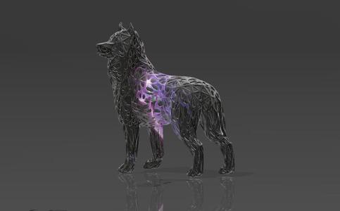 Husky Dog - Voronoi Style - Spider Web - LowPoly - Perfect Design - Easy Print - Decor