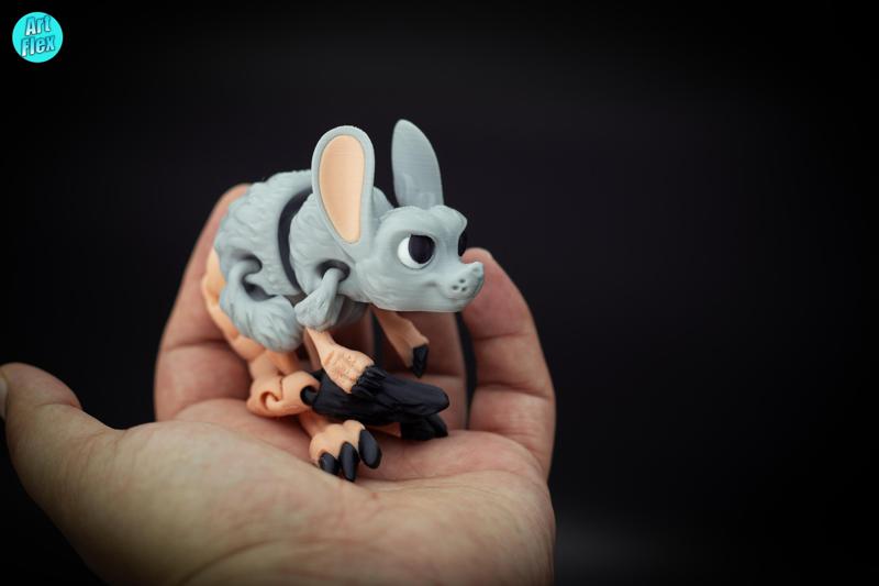 Flexi Jerboa Print in Place 3mf included