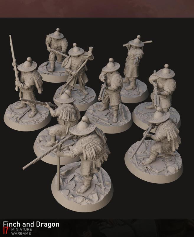 Finch and Dragon - Huating Battalion Musketeers