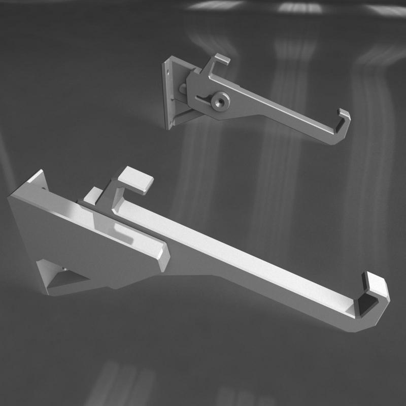 Keyboard wallmount with falldown system