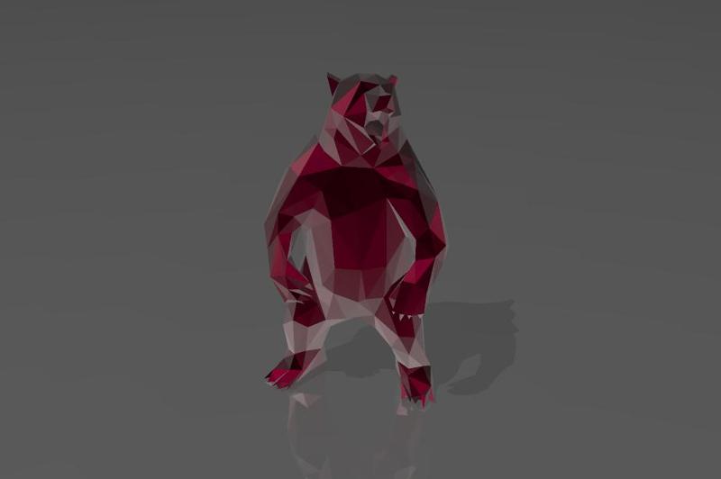 Guardian Bear - LowPoly - Excellent Design - Decor